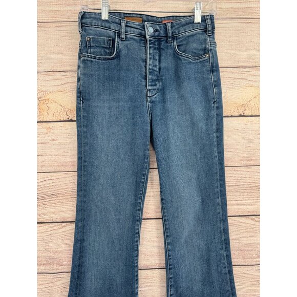 Pilcro The Icon Flare High Rise Jeans Men's Size 26 Blue Medium Wash Denim - Picture 3 of 13